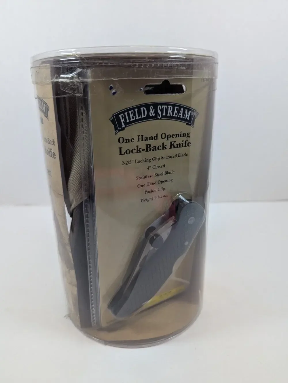New Field & Stream Stainless Steel Lock-Back Folding Knife & Hat Set